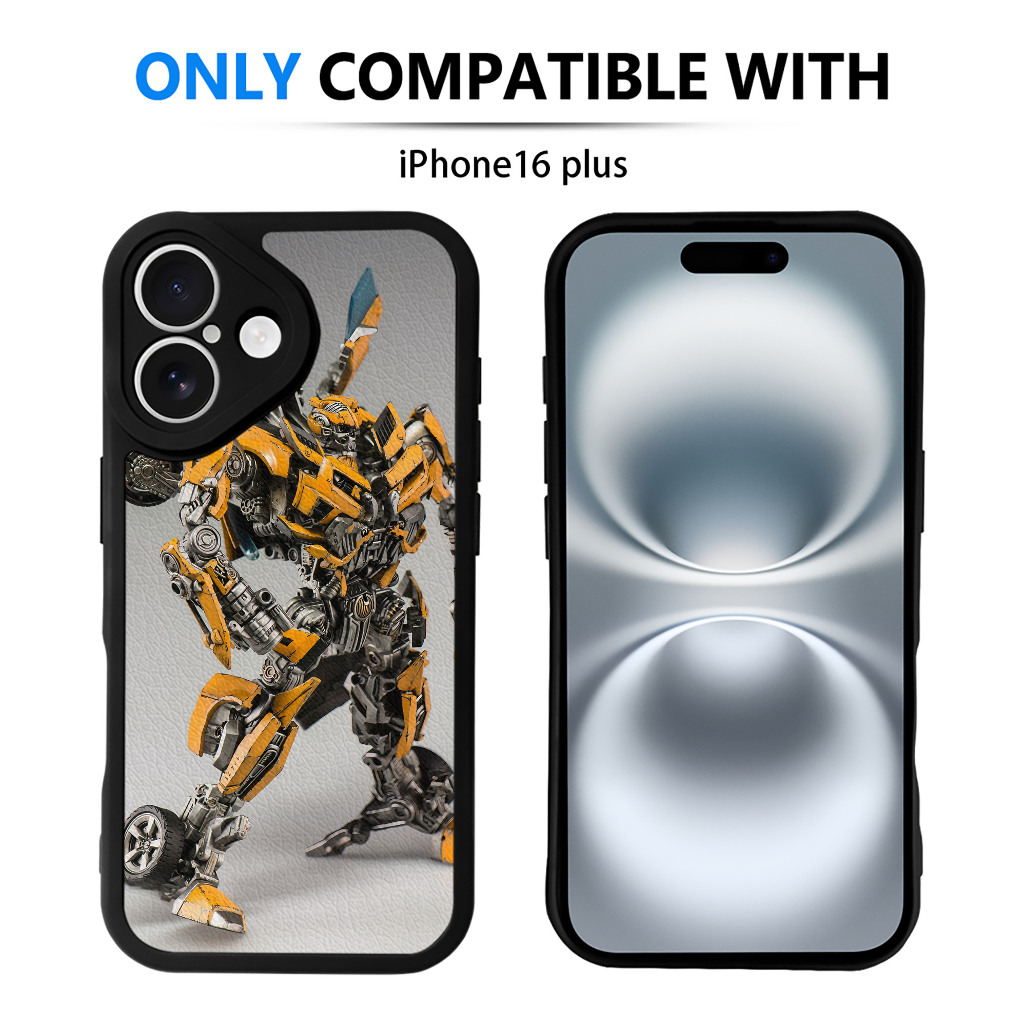（画像用） Transformers トランスフォーマー 【iPhone 16シリーズ対応】シリコンスマホケース（レザー調） 材質：シリコン